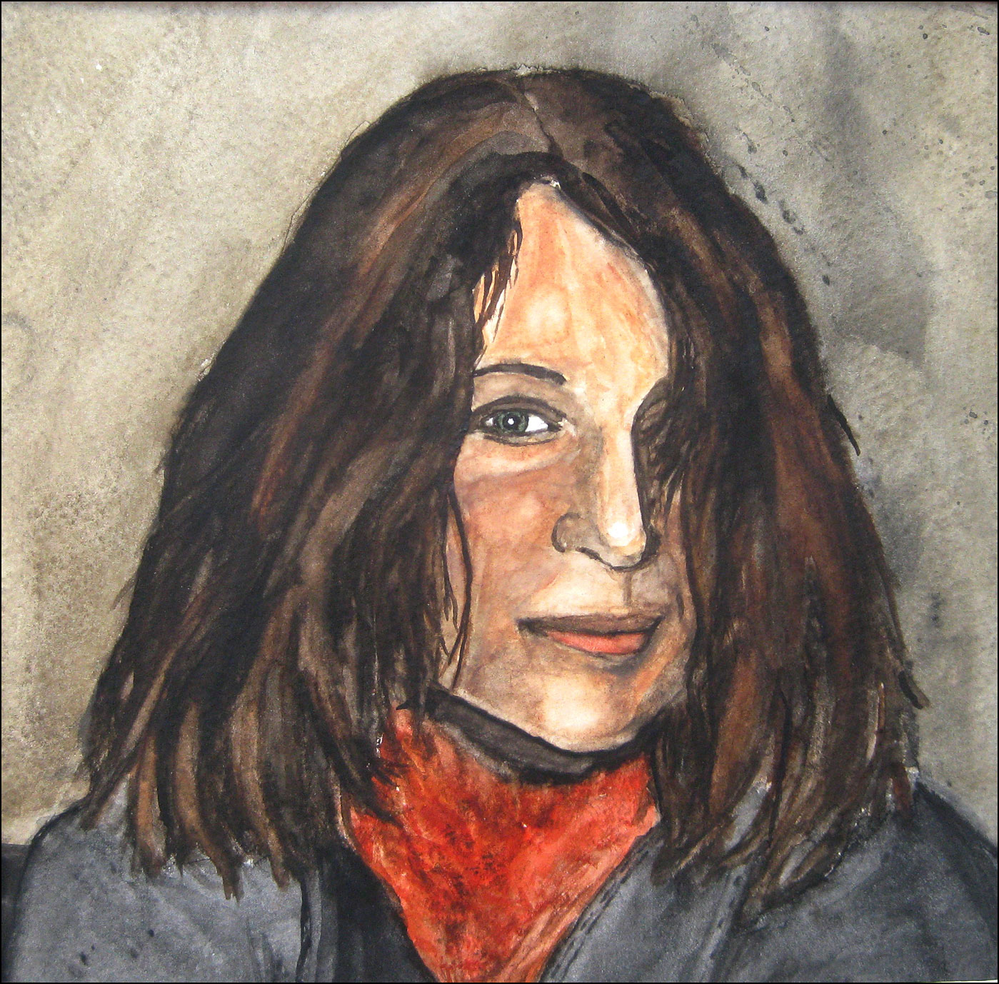 Christa in the Red Scarf<