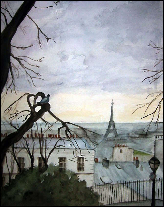 Rainy Day Paris from Montemarte